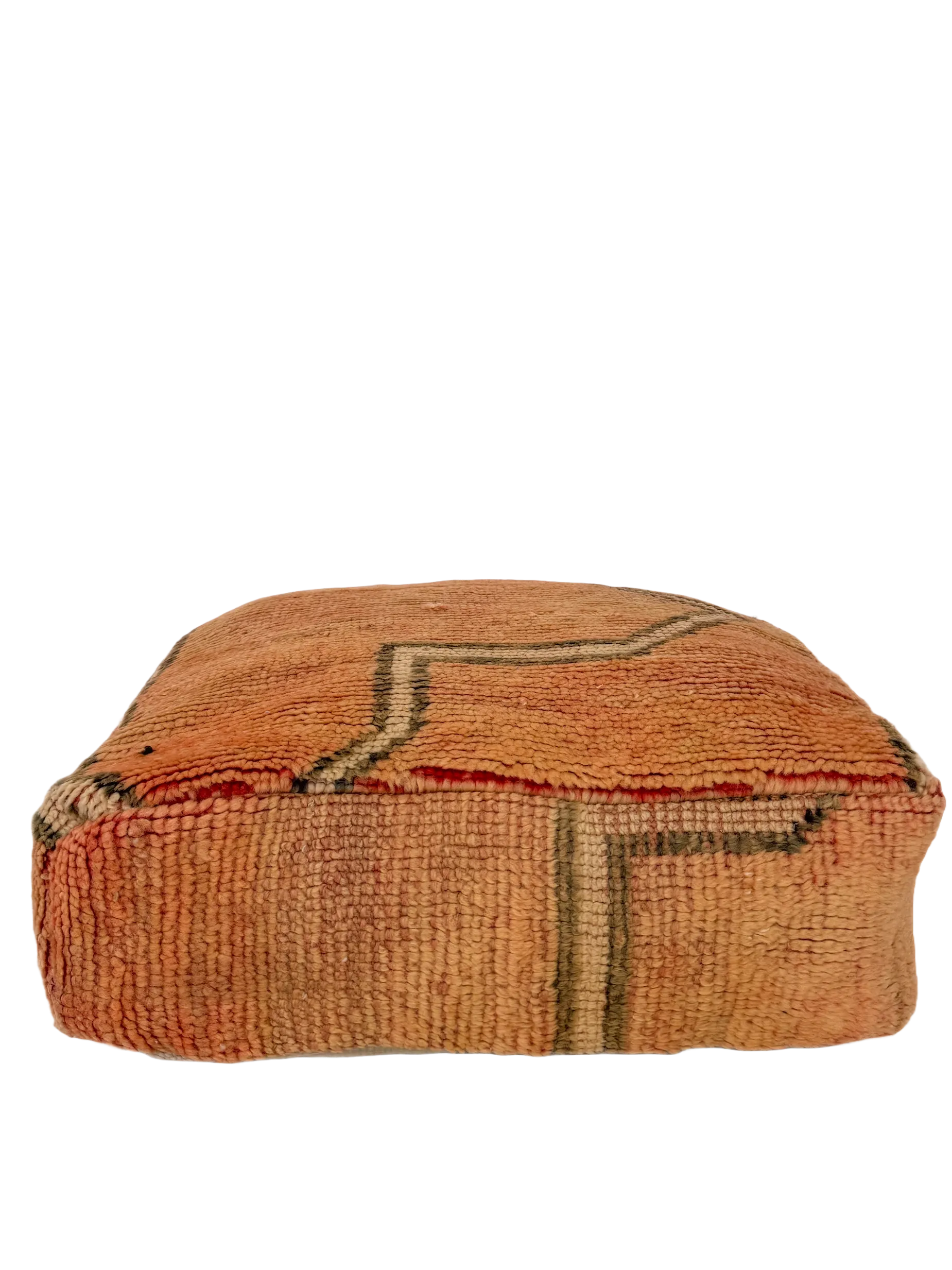 Vintage Beni M'Guild Pouf - Peach Maze