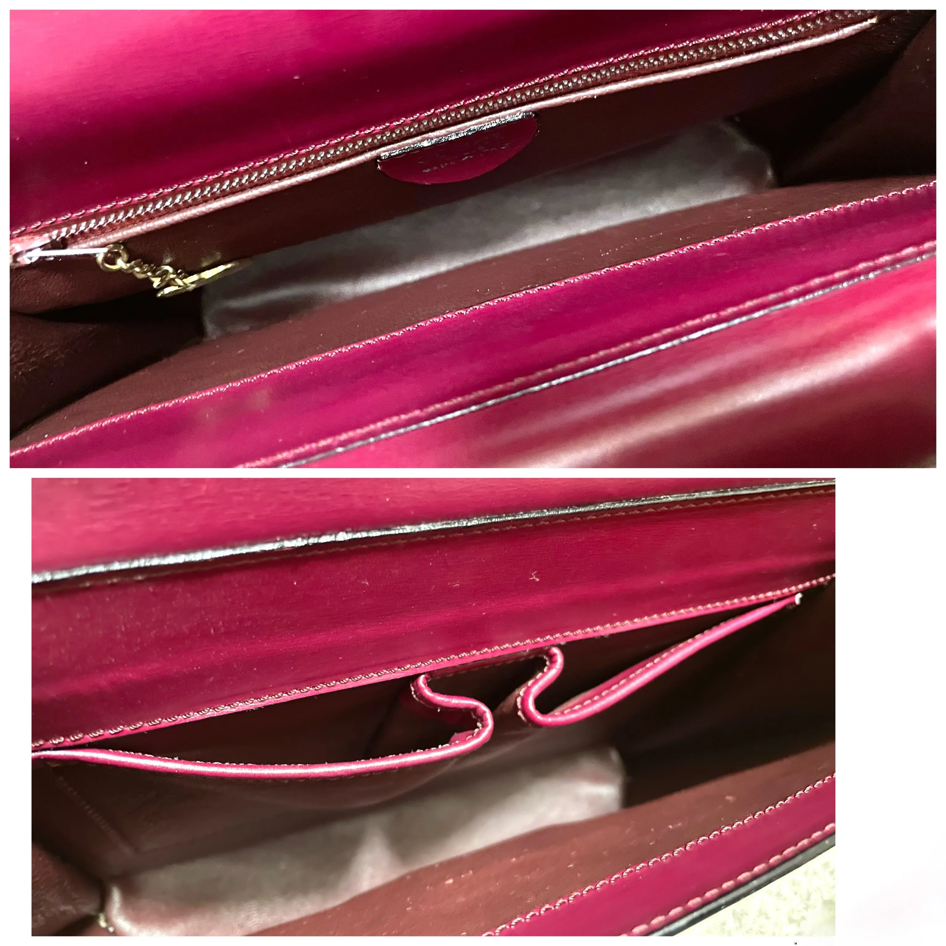 Vintage Celine bordeux,wine red leather  handbag. Classic and elegant purse for daily use. 060903ap