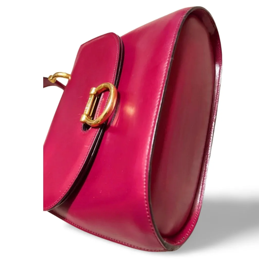 Vintage Celine bordeux,wine red leather  handbag. Classic and elegant purse for daily use. 060903ap