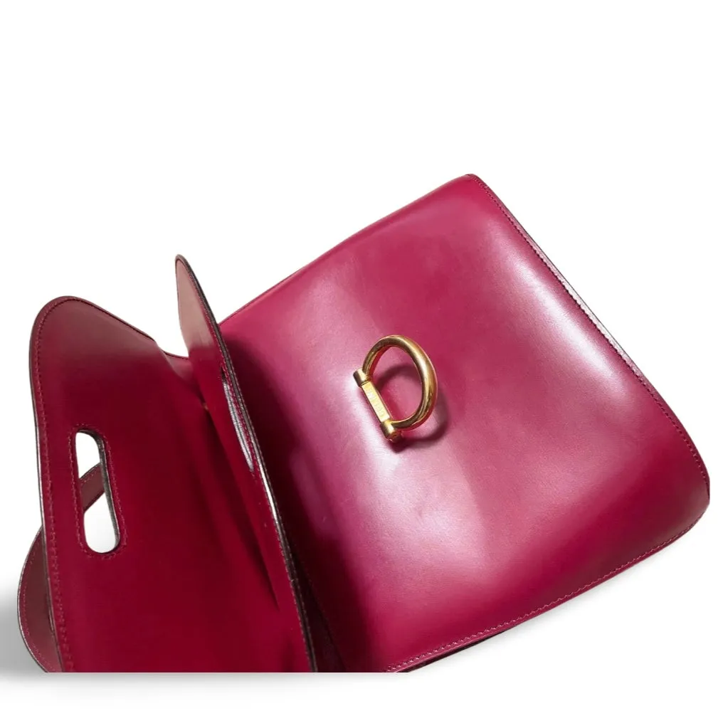 Vintage Celine bordeux,wine red leather  handbag. Classic and elegant purse for daily use. 060903ap