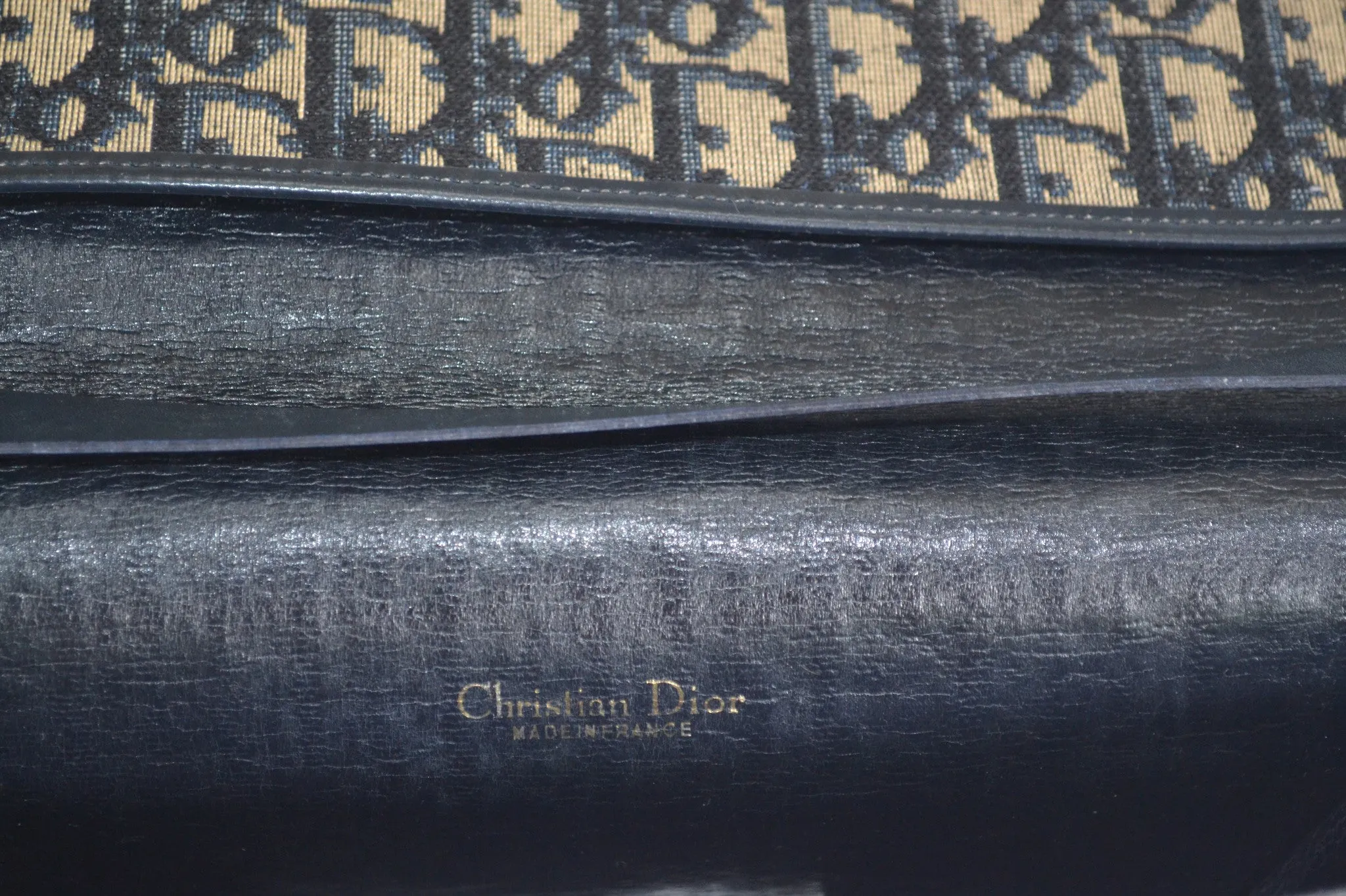 Vintage Christian Dior Navy Monogram Handbag