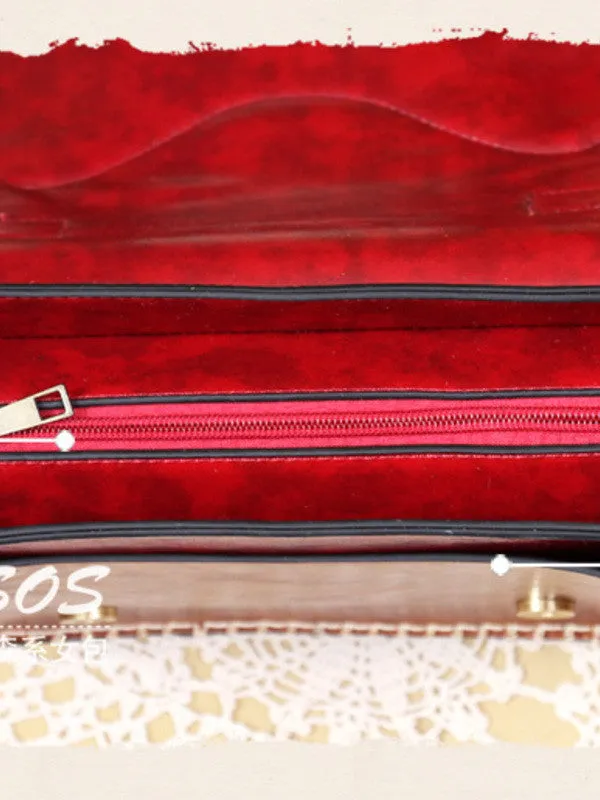 vintage college stitched satchel