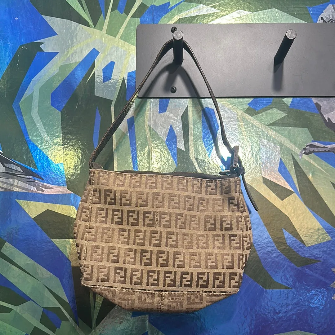 Vintage: FENDI Top Handle Logo Handbag