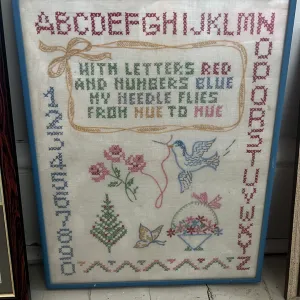 Vintage Framed Needlepoint