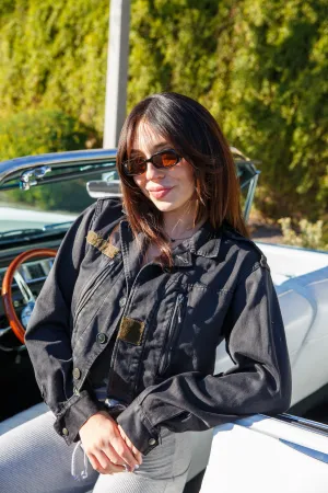 VINTAGE FRENCH 1960'S JACKET - BLACK