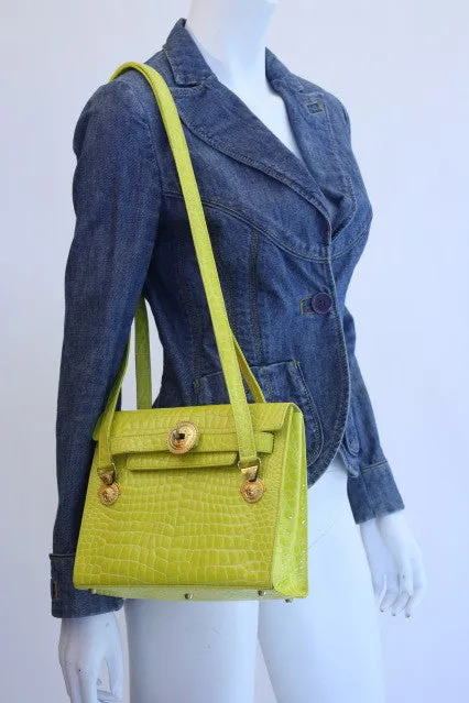 Vintage GIANNI VERSACE Crocodile Handbag
