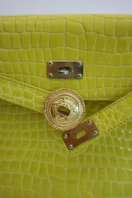 Vintage GIANNI VERSACE Crocodile Handbag