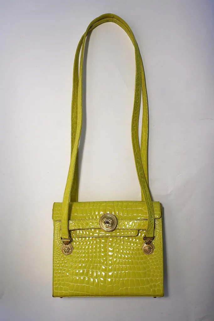 Vintage GIANNI VERSACE Crocodile Handbag