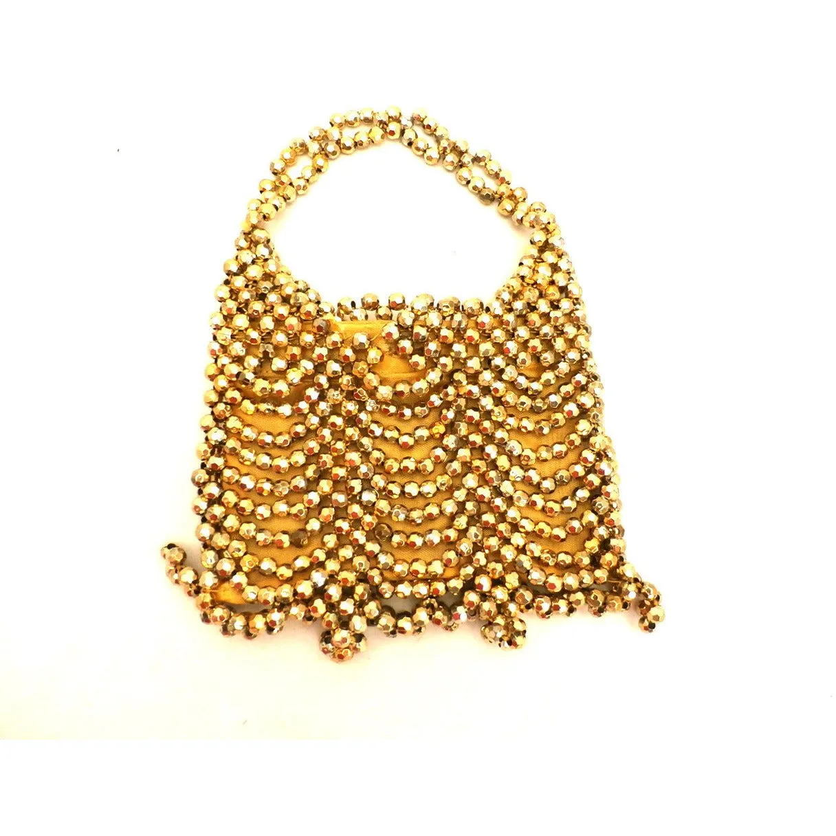 Vintage Gold Beaded Purse Alfredo Picchi 1960s