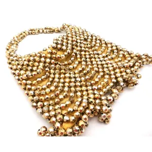 Vintage Gold Beaded Purse Alfredo Picchi 1960s