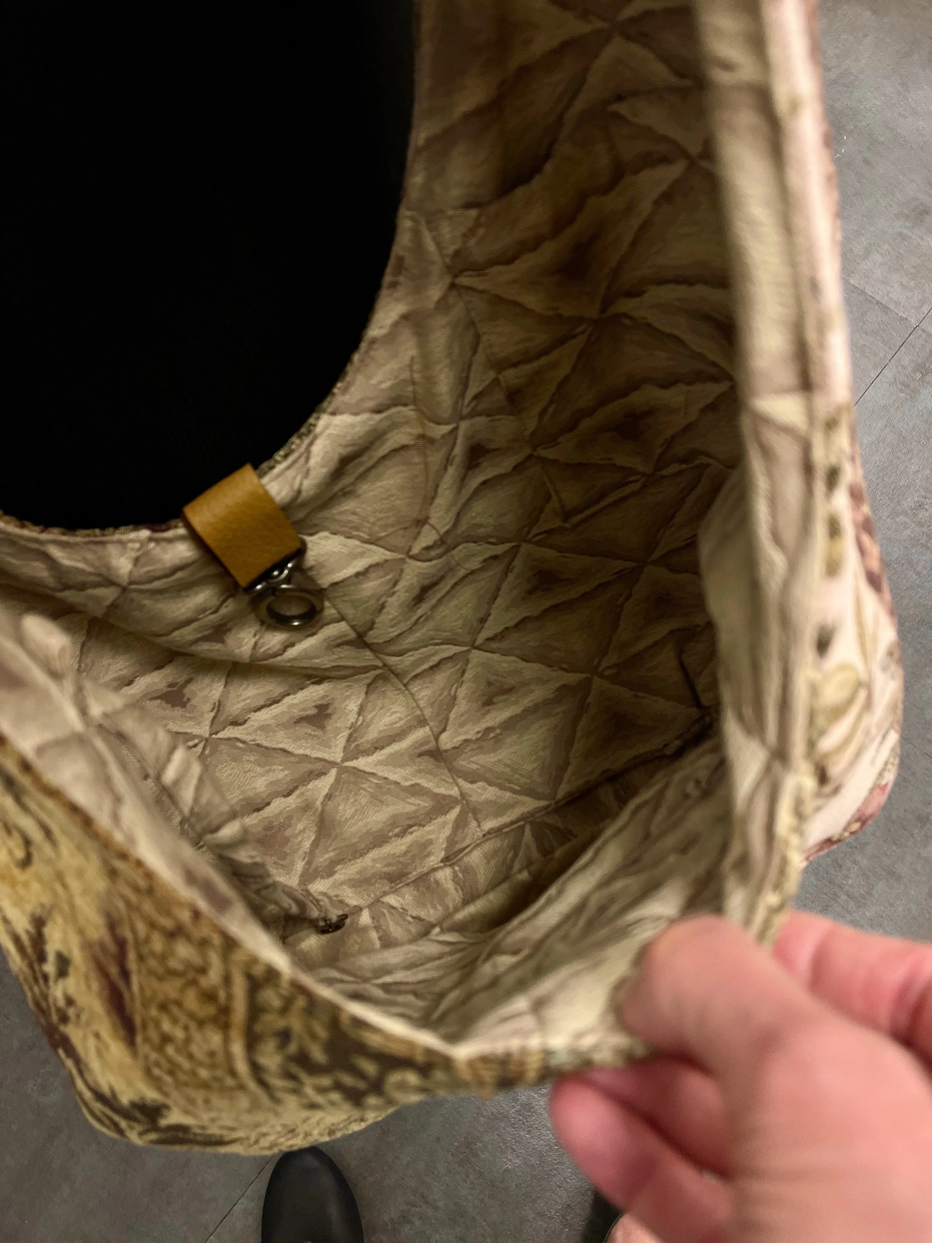 Vintage Tiger Fabric and Tapestry Bag