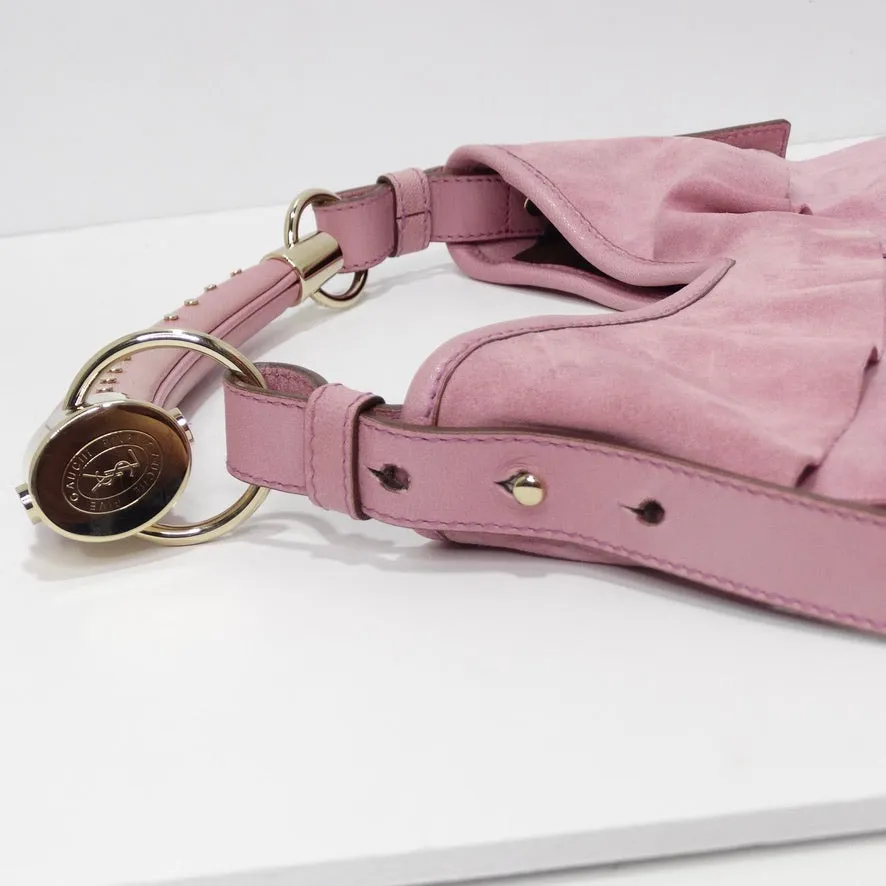 Vintage Tom Ford for Yves Saint Laurent Pink Suede Saint Tropez Handbag