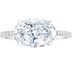 VIP Custom Upgrade- East West Elegant Oval Cut Diamond Ring