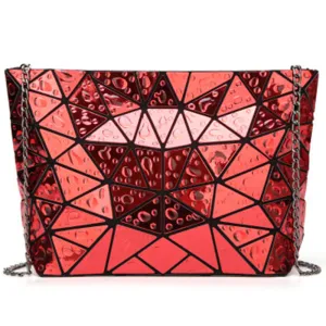 Water Droplets Laser Rhombic Geometry Handbag
