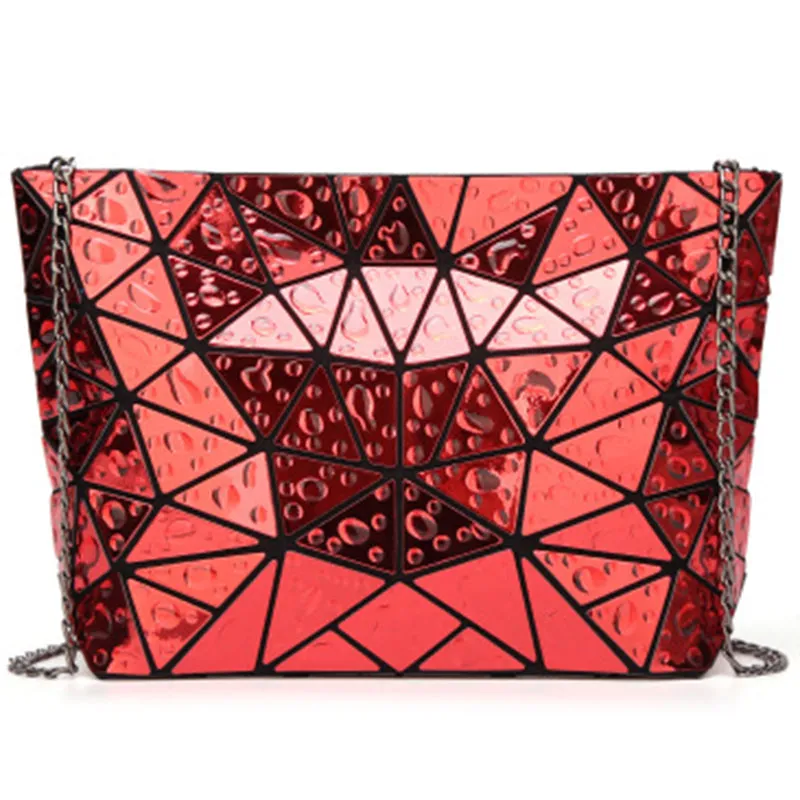Water Droplets Laser Rhombic Geometry Handbag
