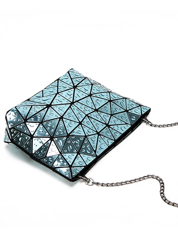 Water Droplets Laser Rhombic Geometry Handbag