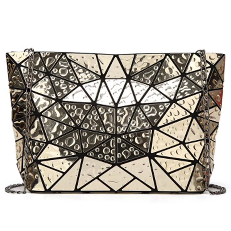 Water Droplets Laser Rhombic Geometry Handbag