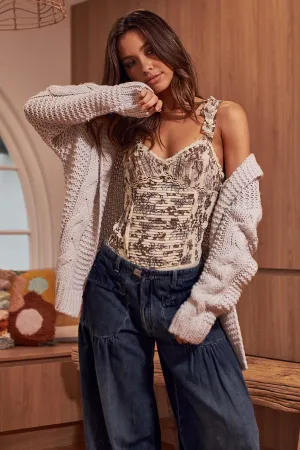 Weekend Plans Bodysuit - Ivory Combo