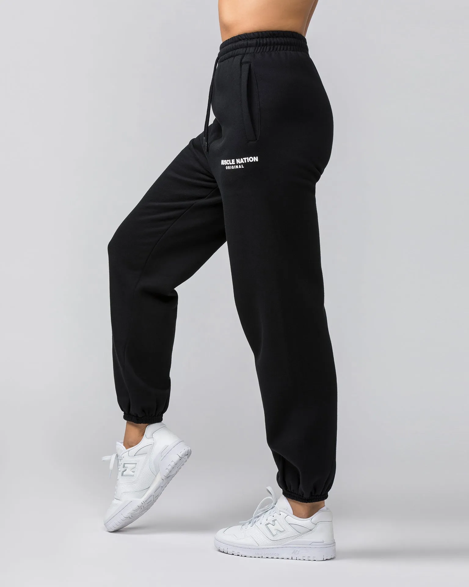 Weekend Slouchy Trackies - Black
