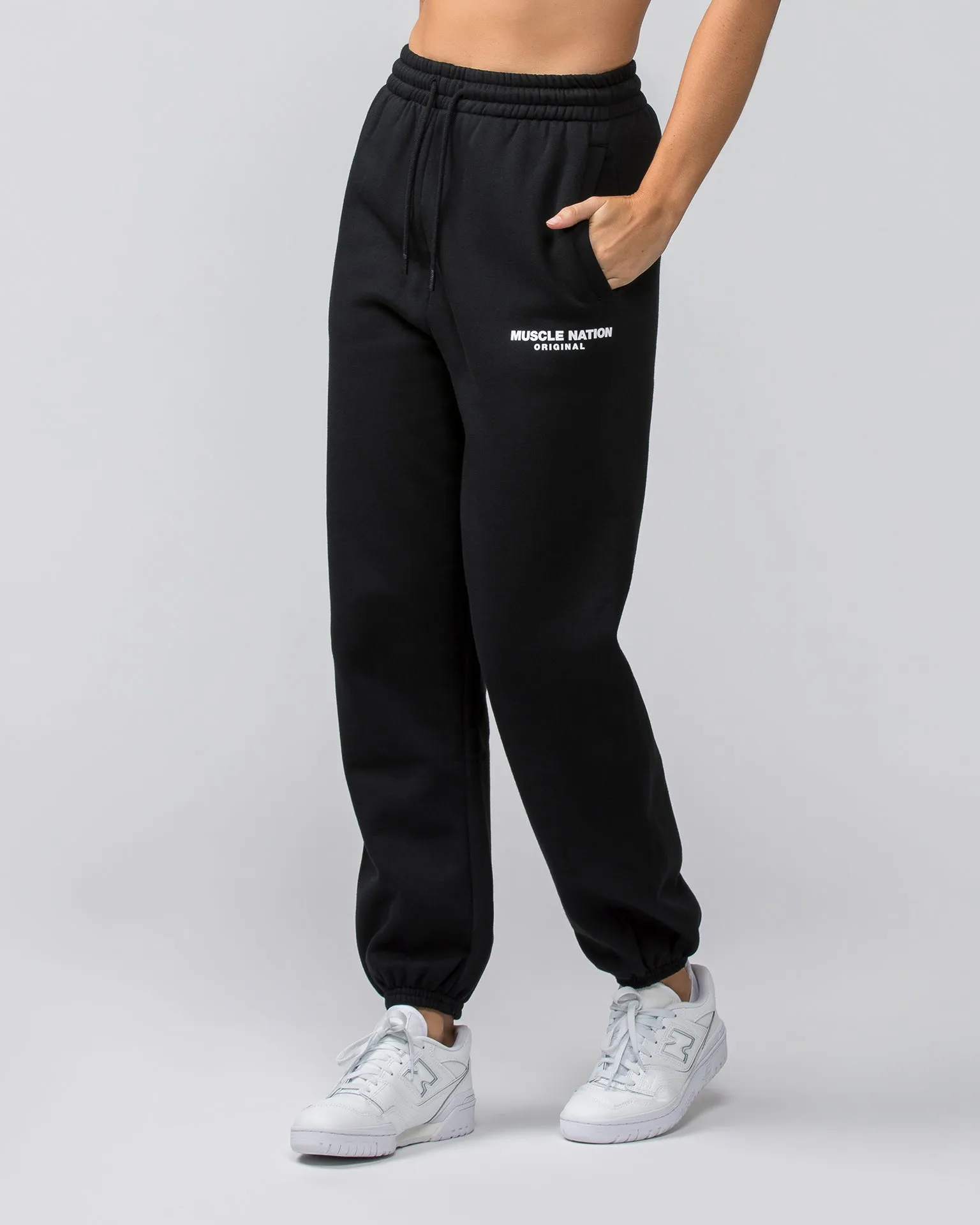 Weekend Slouchy Trackies - Black