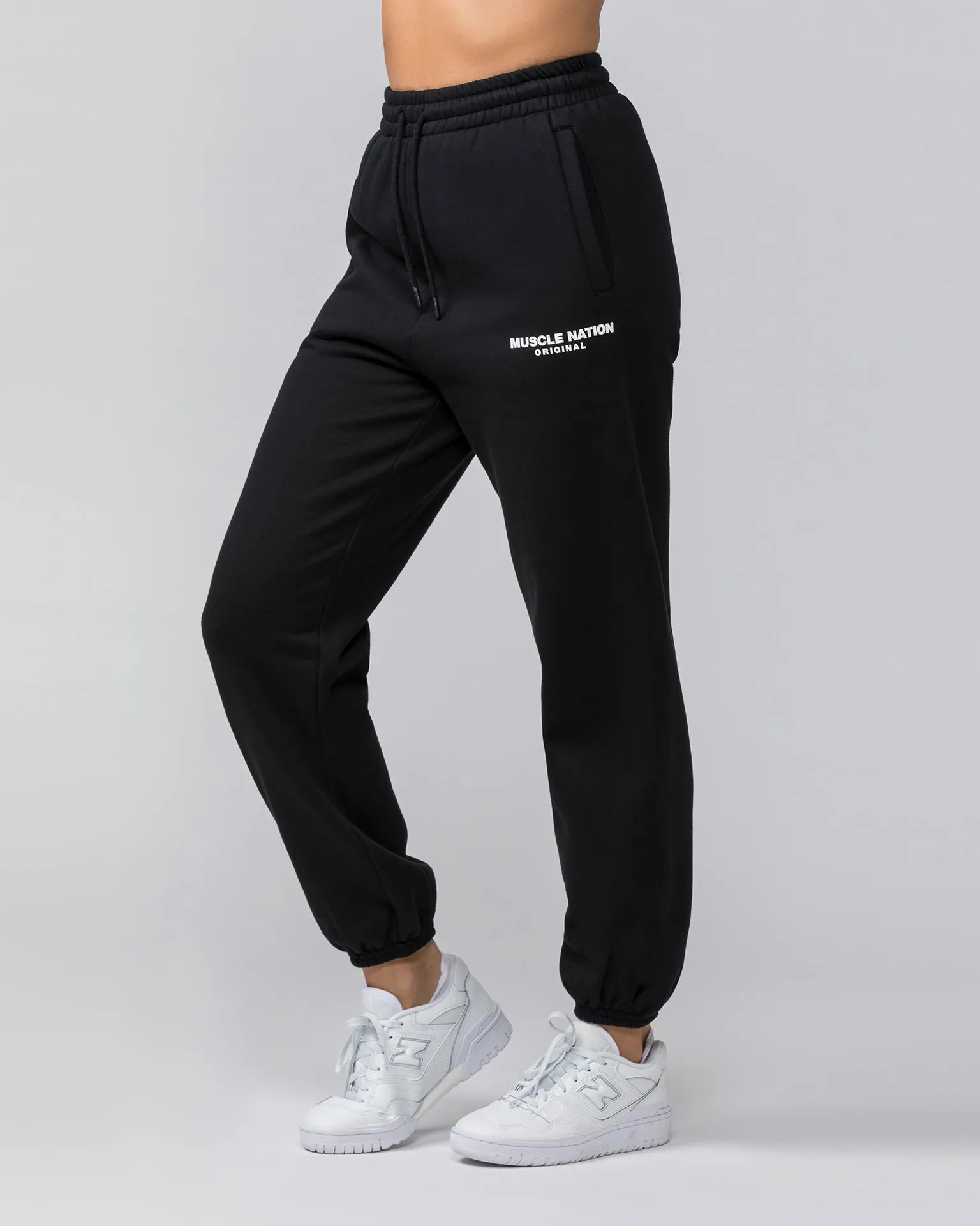 Weekend Slouchy Trackies - Black