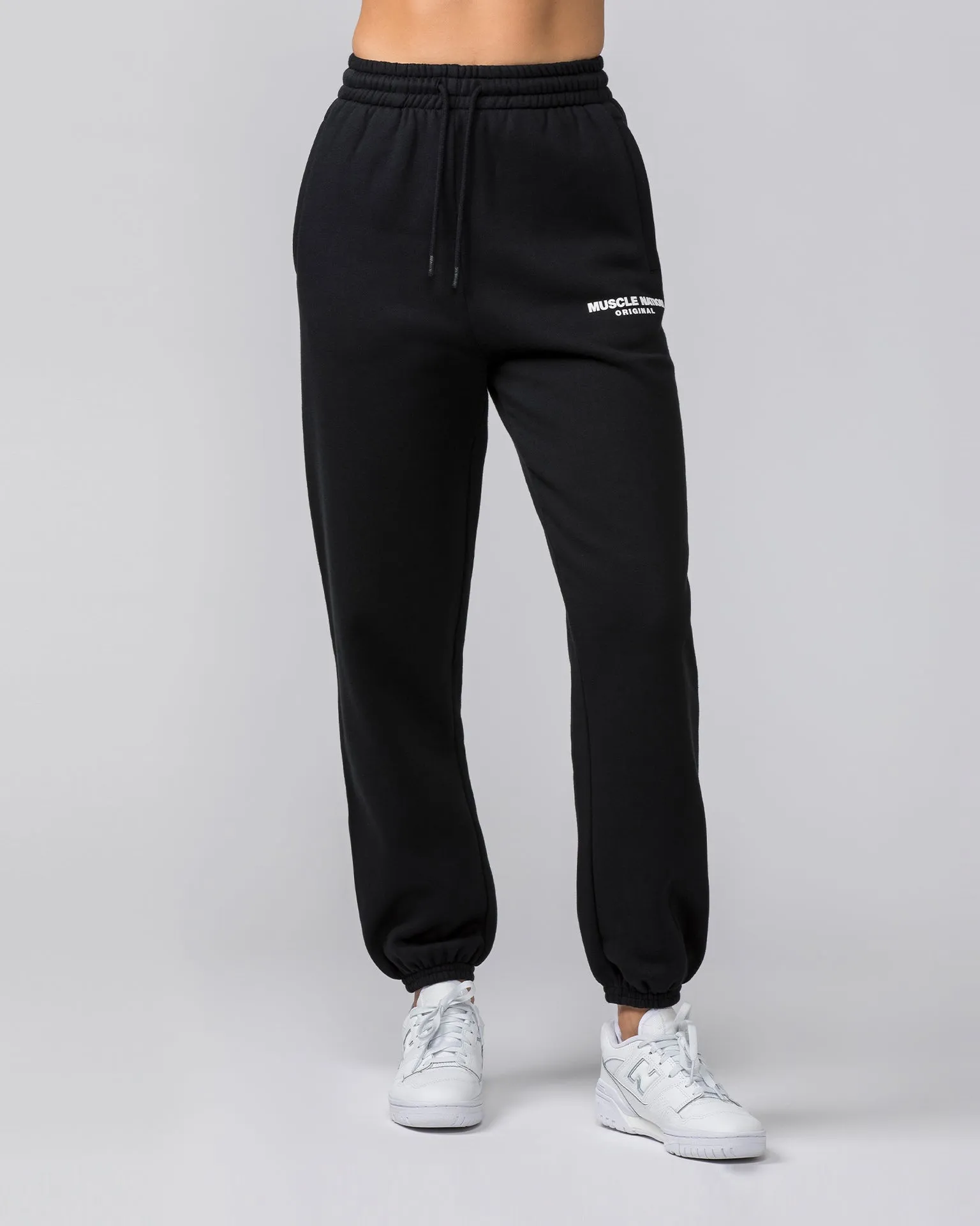 Weekend Slouchy Trackies - Black