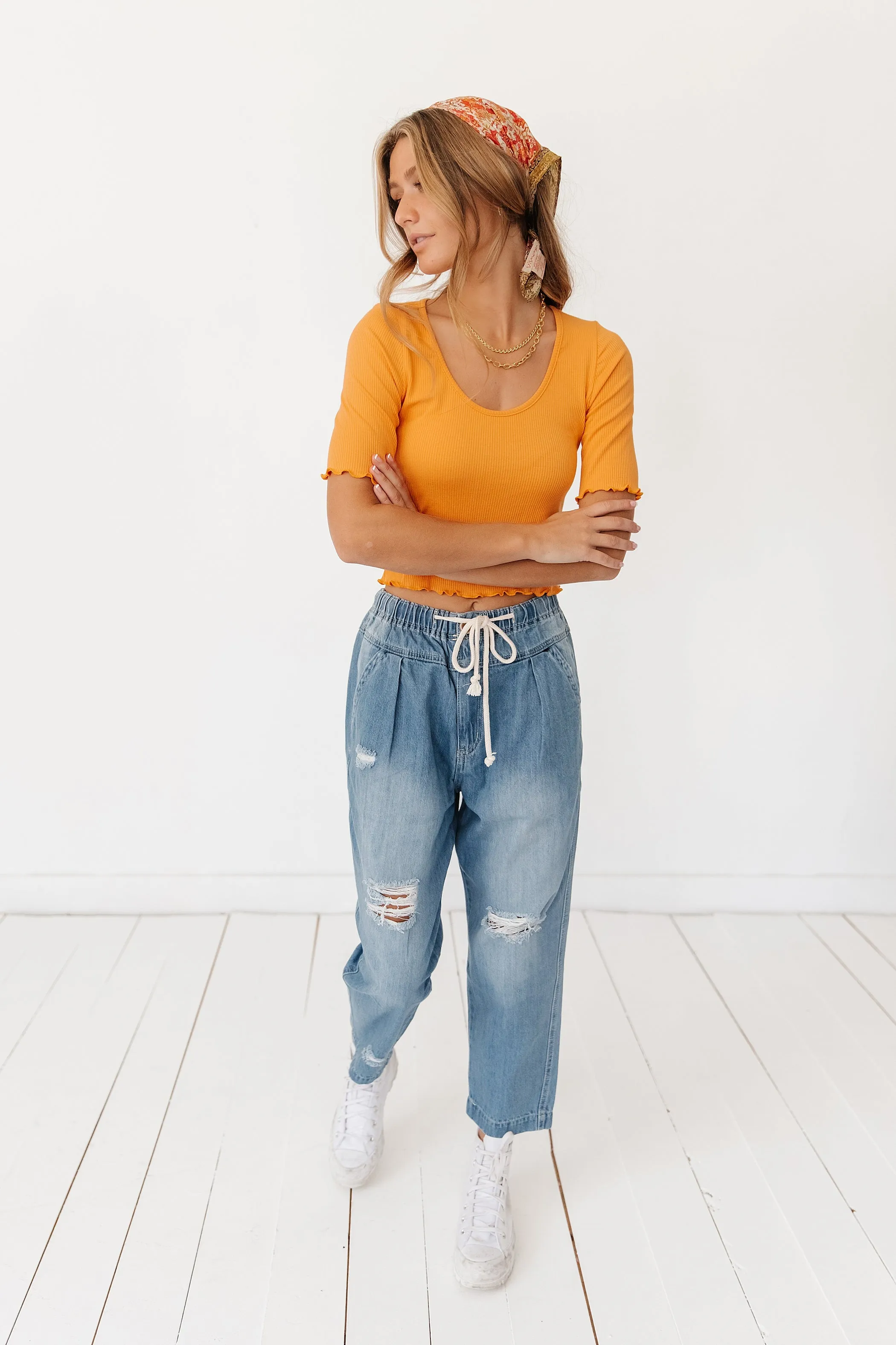 Weekend Sunsets Ribbed Top