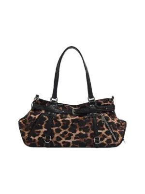 'Wild Girl' Y2k Cheetah Print Big Capacity City Bag