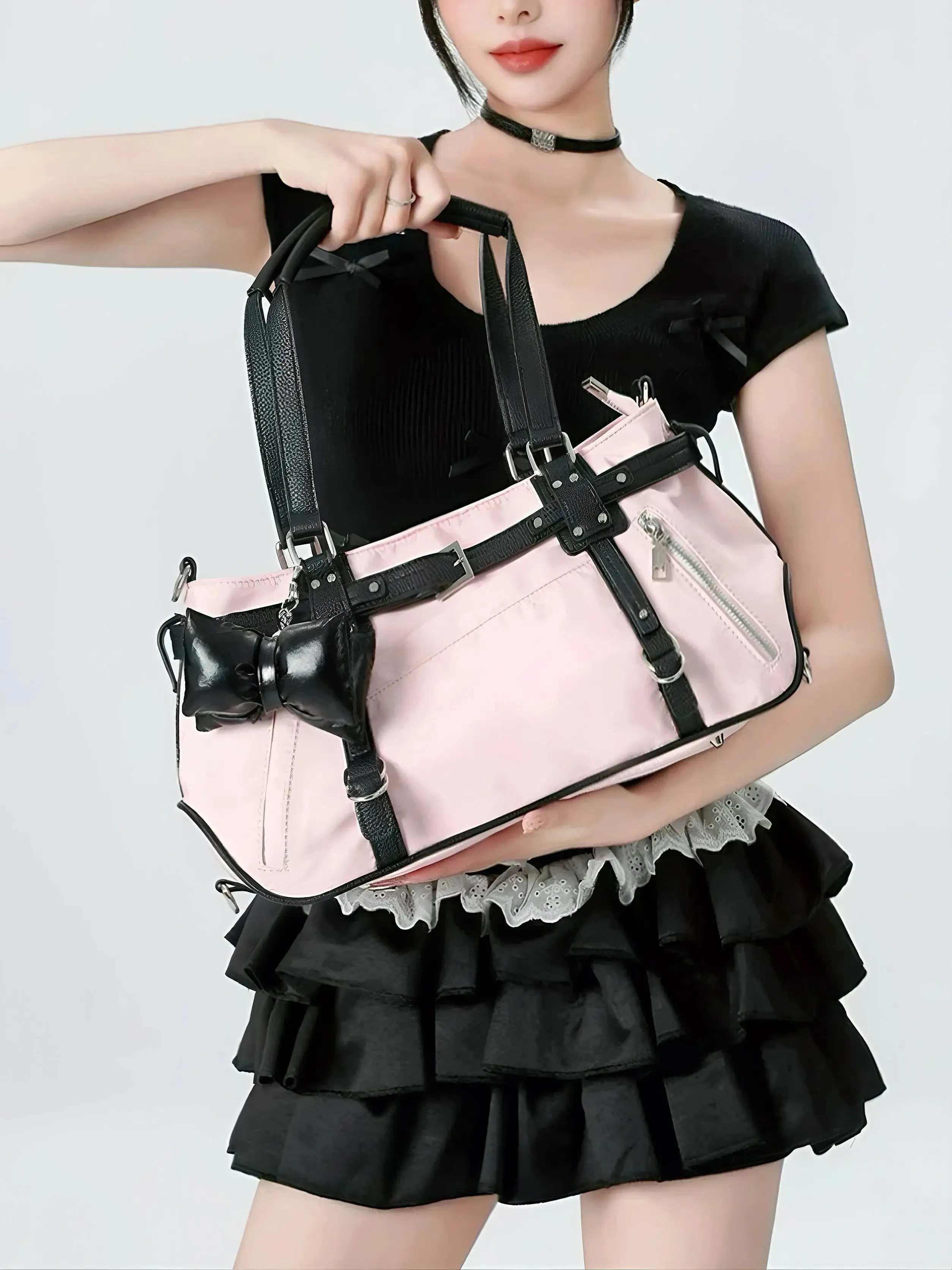 'Wild Girl' Y2k Cheetah Print Big Capacity City Bag