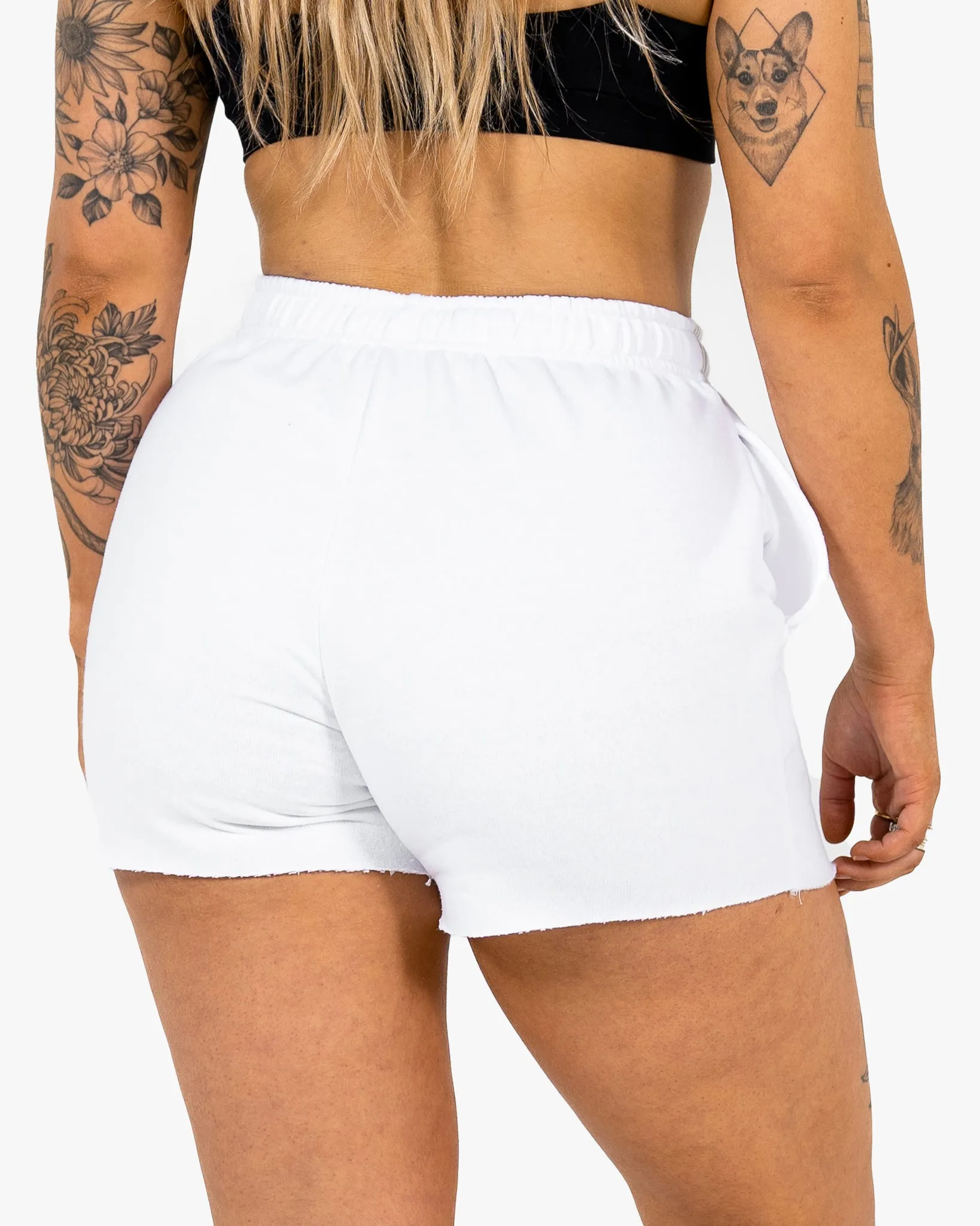WKND Leisure Short - White w/ Purple