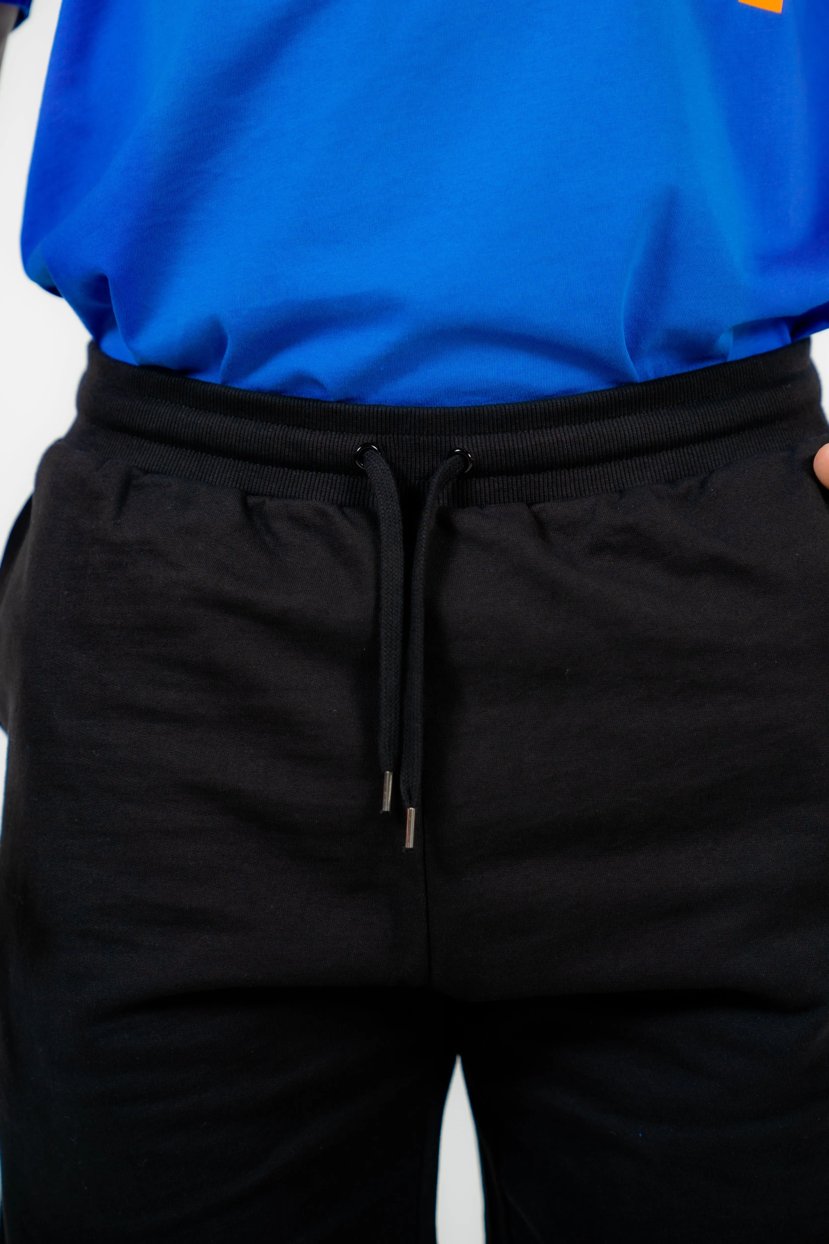 WKND Mens Comfort Shorts - Black w/ Orange