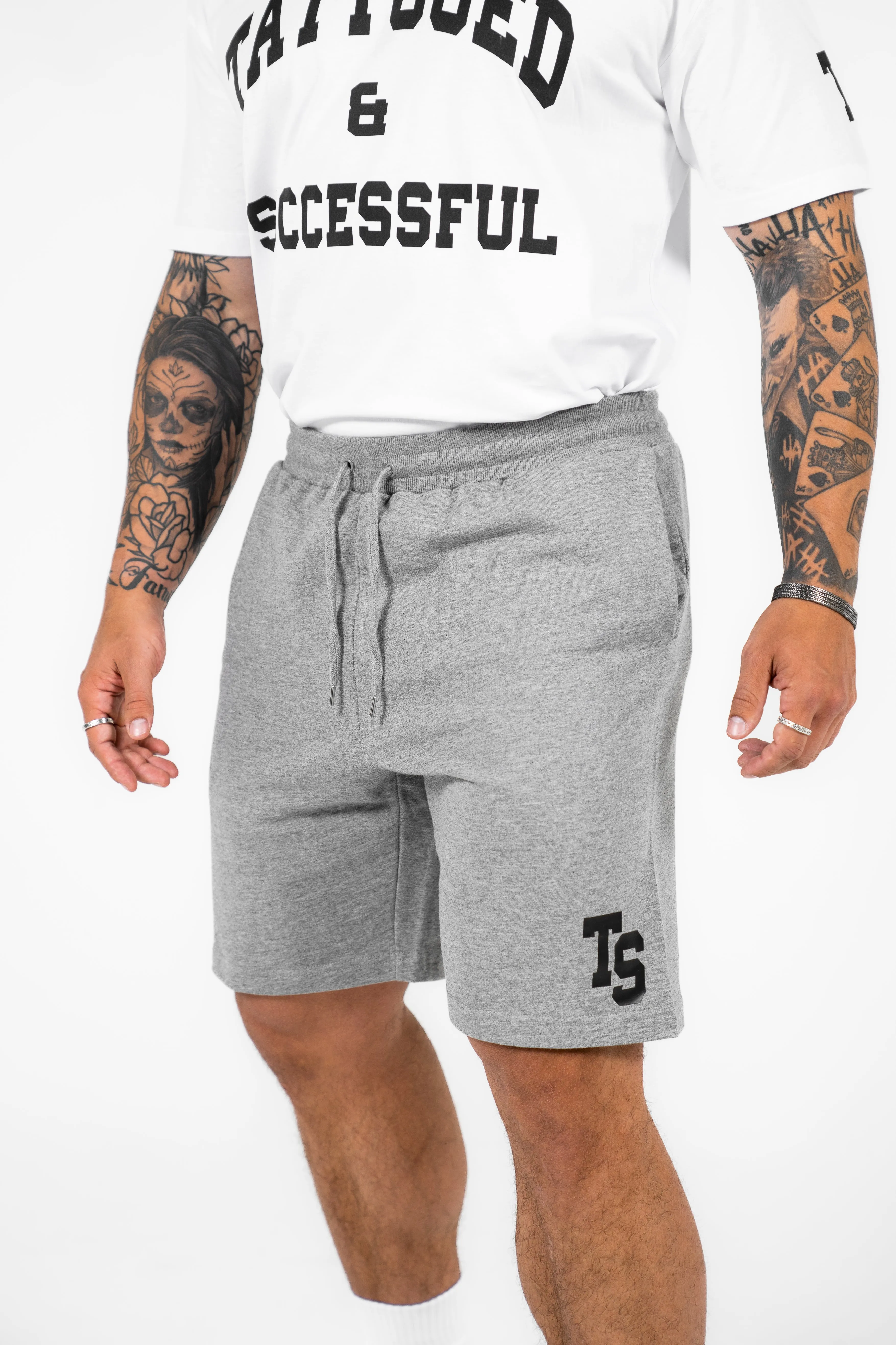 WKND Mens Comfort Shorts - Heather Grey w/ Black