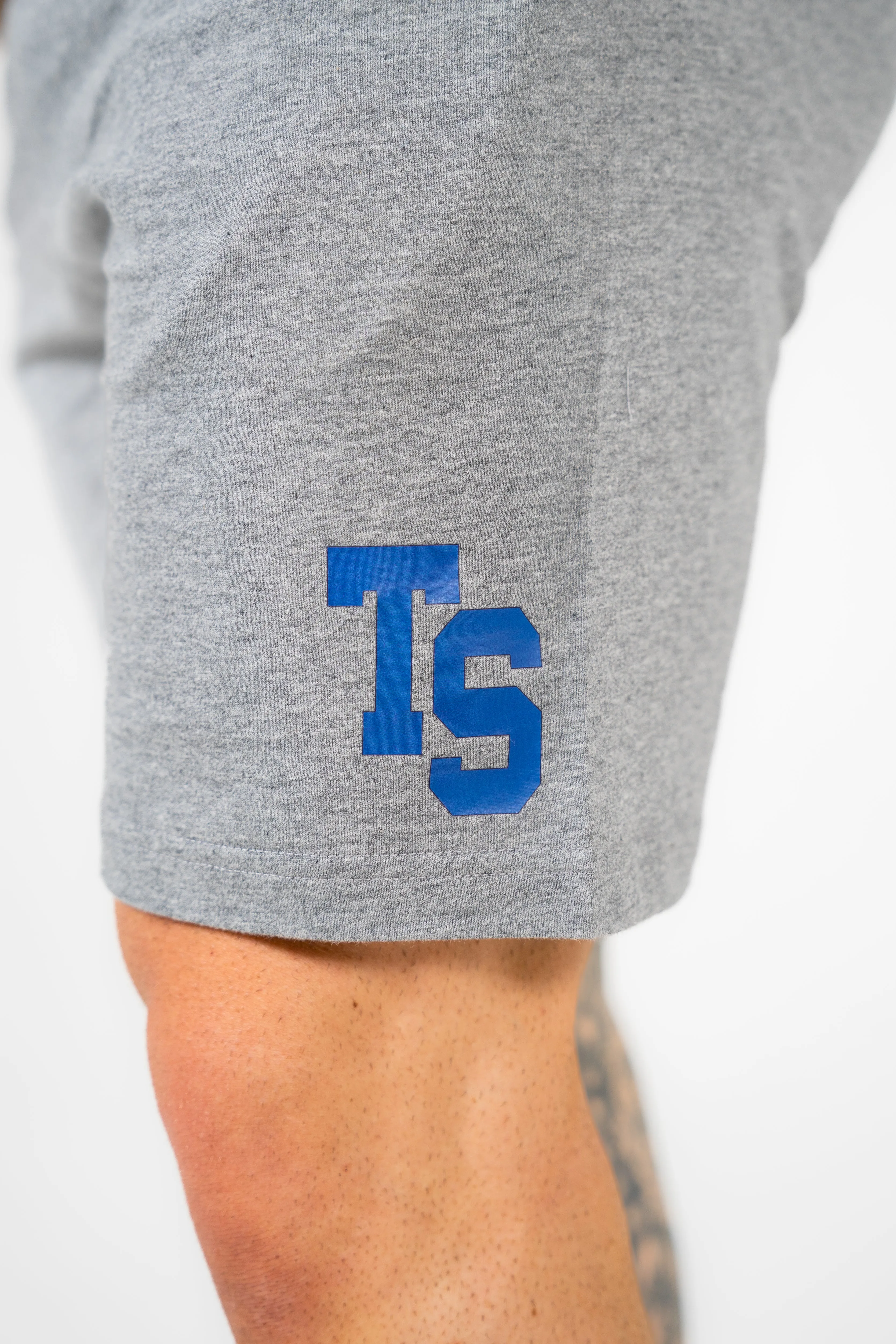 WKND Mens Comfort Shorts - Heather Grey w/ Royal