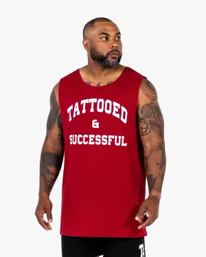 WKND Relaxed Tank - Red w/ White