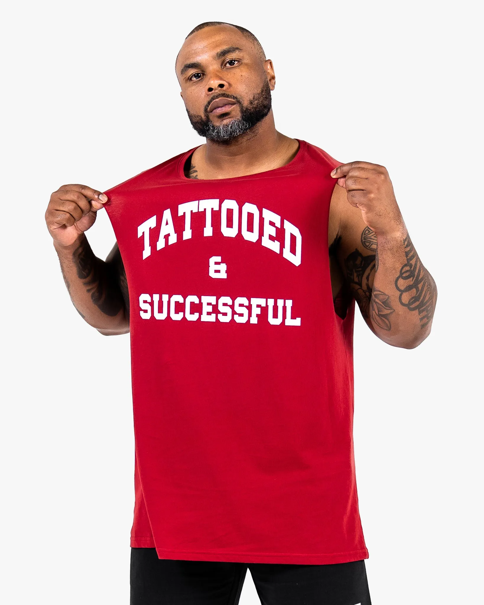 WKND Relaxed Tank - Red w/ White
