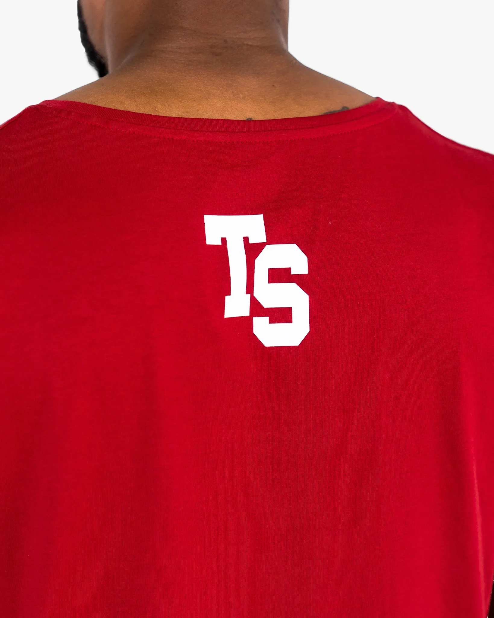 WKND Relaxed Tank - Red w/ White