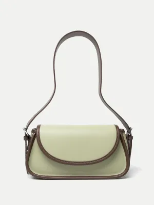 Women's French Baguette Shoulder Bag 90s Vintage Flap Top Handbag