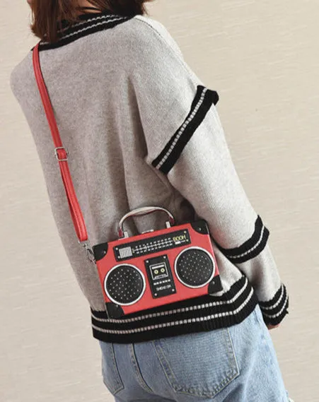 Women's Vintage Radio Imitation Mini Crossbody Bag
