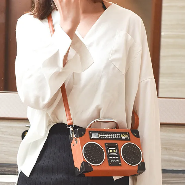 Women's Vintage Radio Imitation Mini Crossbody Bag