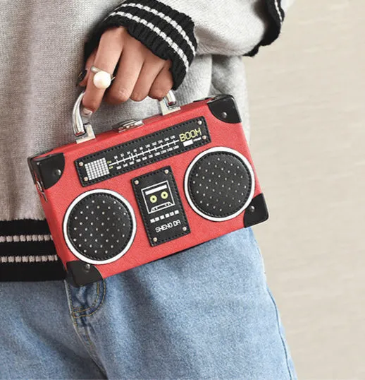Women's Vintage Radio Imitation Mini Crossbody Bag