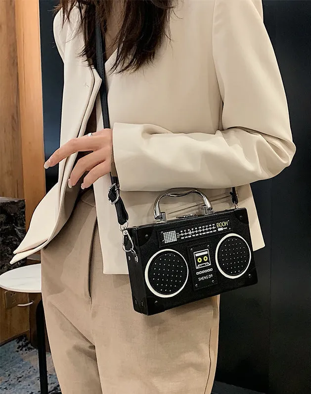 Women's Vintage Radio Imitation Mini Crossbody Bag