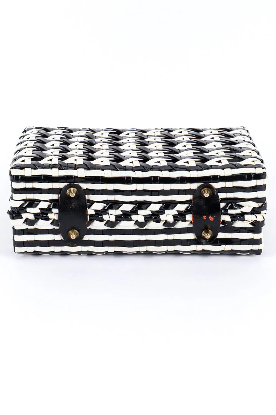 Woven Stripe Vinyl Handbag