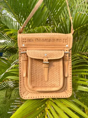 XLarge Natural Handmade Leather Purse- ONLY ONE- Cartera de Cuero Puro