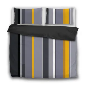 YELLOW & GREY 3 Pcs DESIGNER BEDDDING SETS