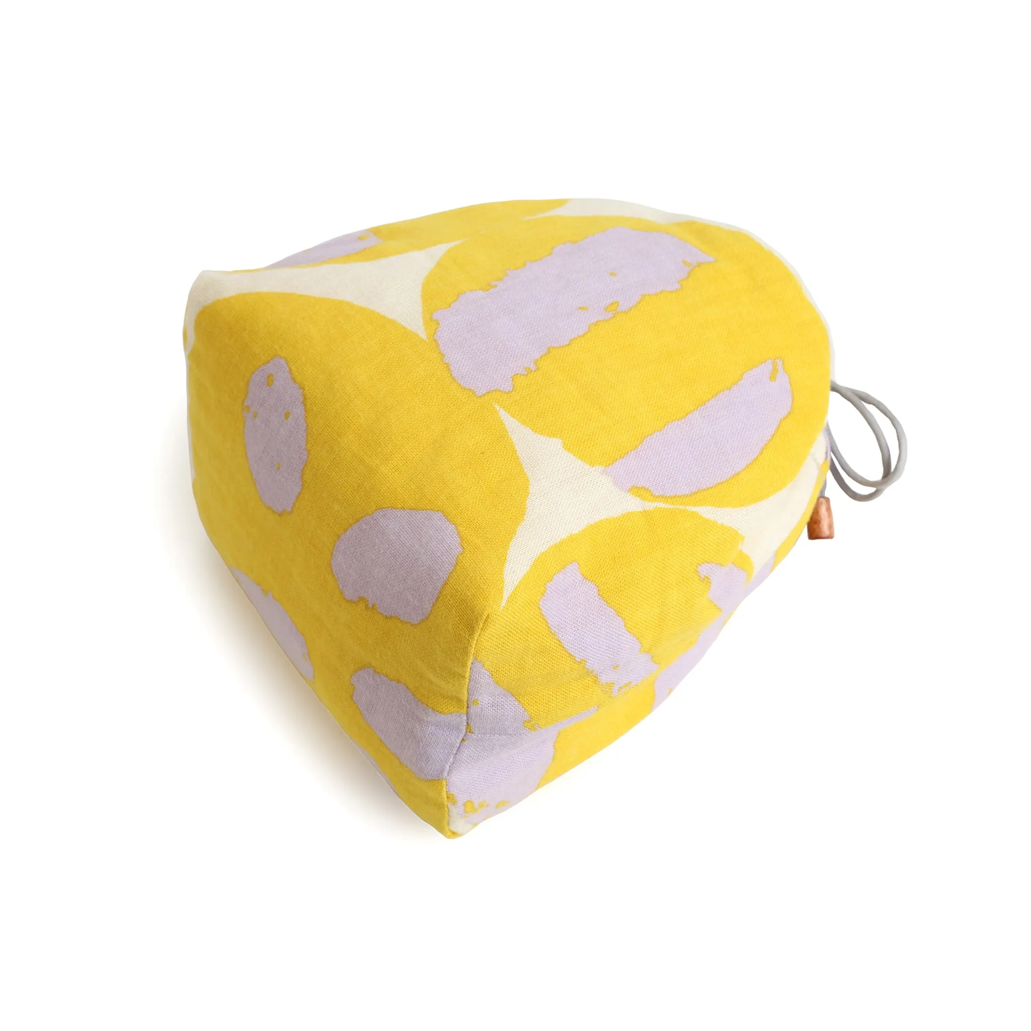 Yellow Cotton Pouch with Drawstrings