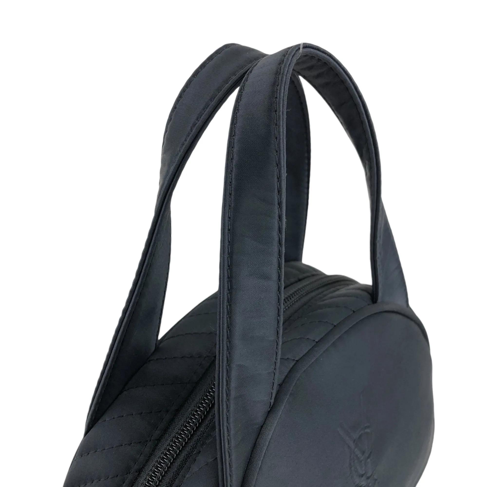 Yves Saint Laurent YSL Logo Handbag Navy Vintage 5e5iya