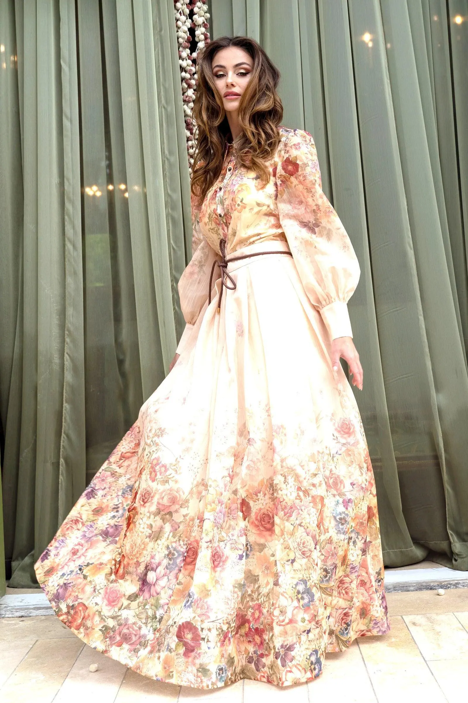ZIMMER DESIGNER INSPIRED 2PC MAXI TOP SET FLORAL