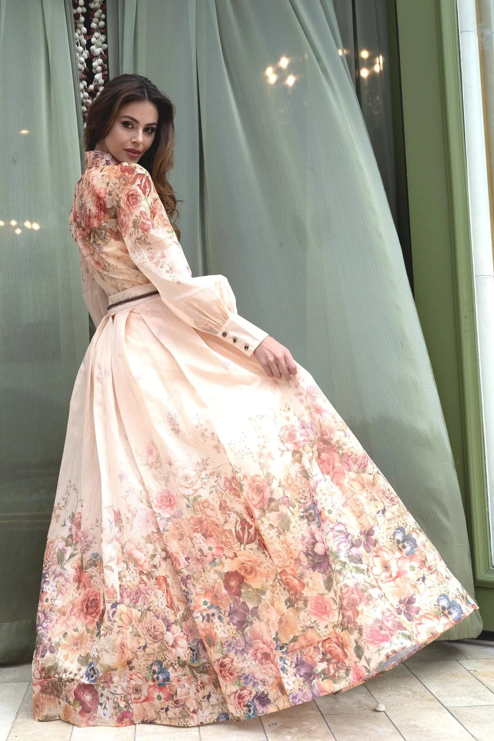 ZIMMER DESIGNER INSPIRED 2PC MAXI TOP SET FLORAL