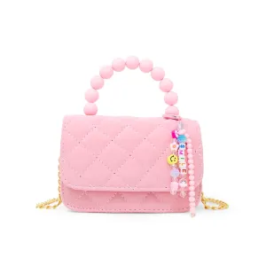 Zomi Gems Pearl Handle Message Charm Handbag For Kids - Pink